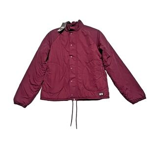 Mountain Hardwear HiCamp Nylon Shell Snap Jacket Fleece Lined Burgundy Women's S